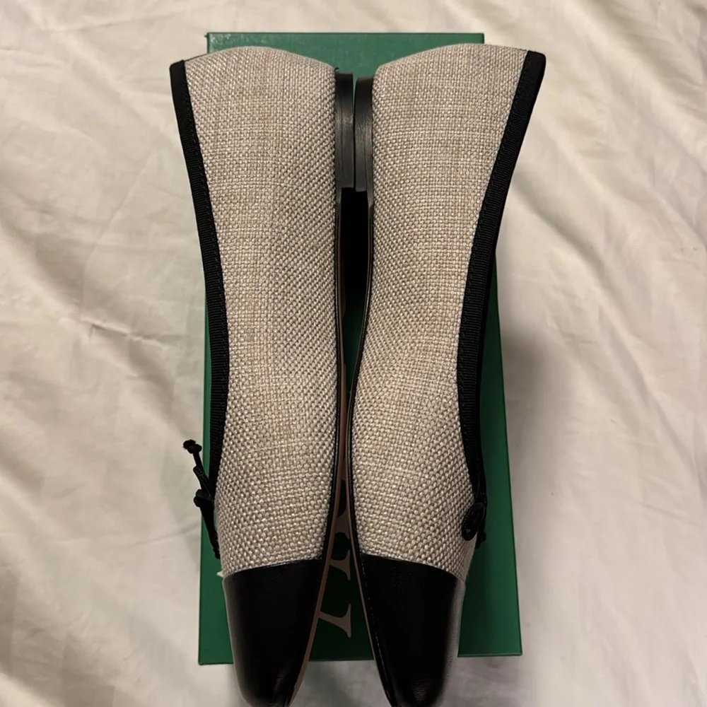 J.Crew Zoe cap toe ballet flats in Spanish canvas BX922